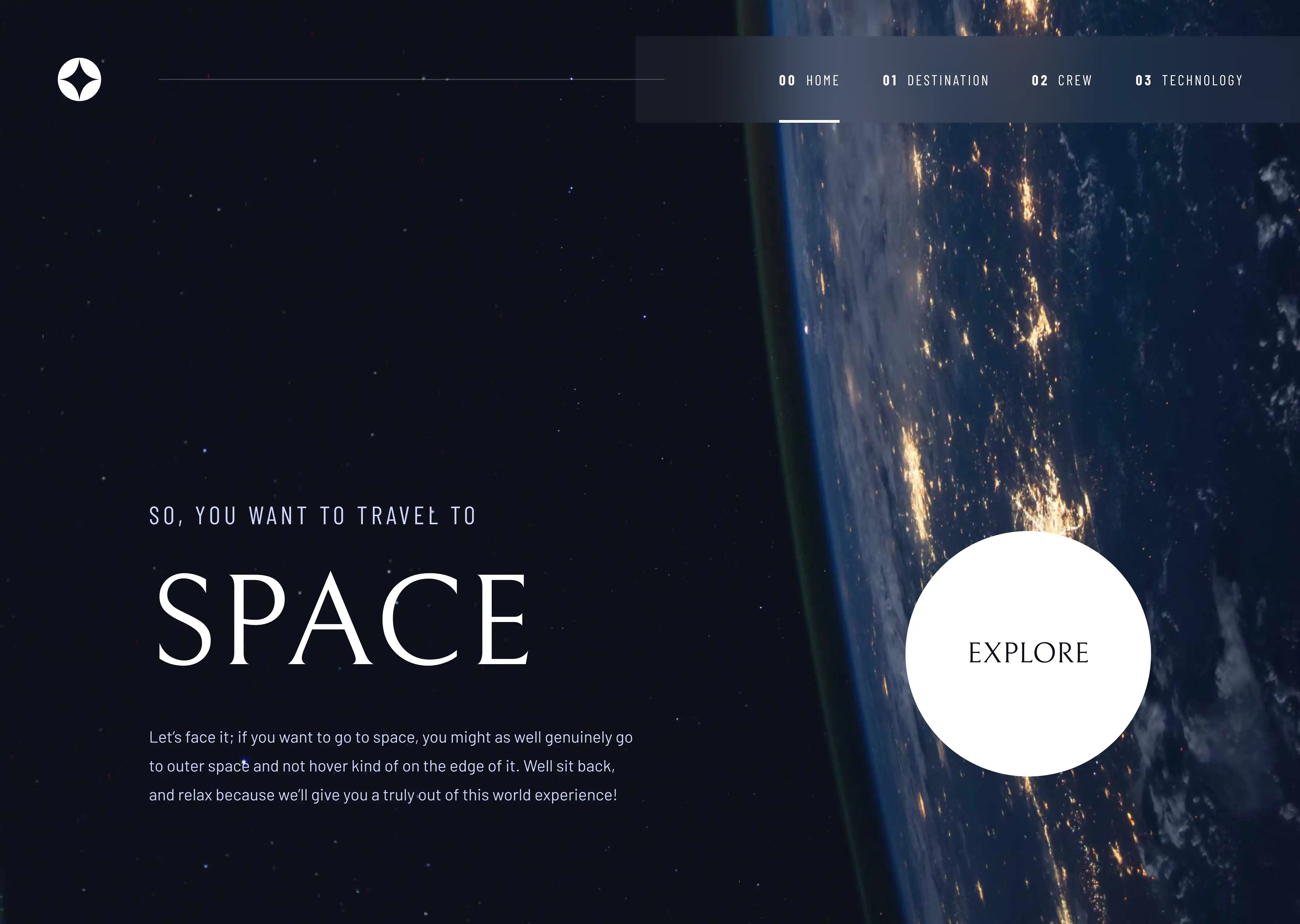 Space Tourism Website