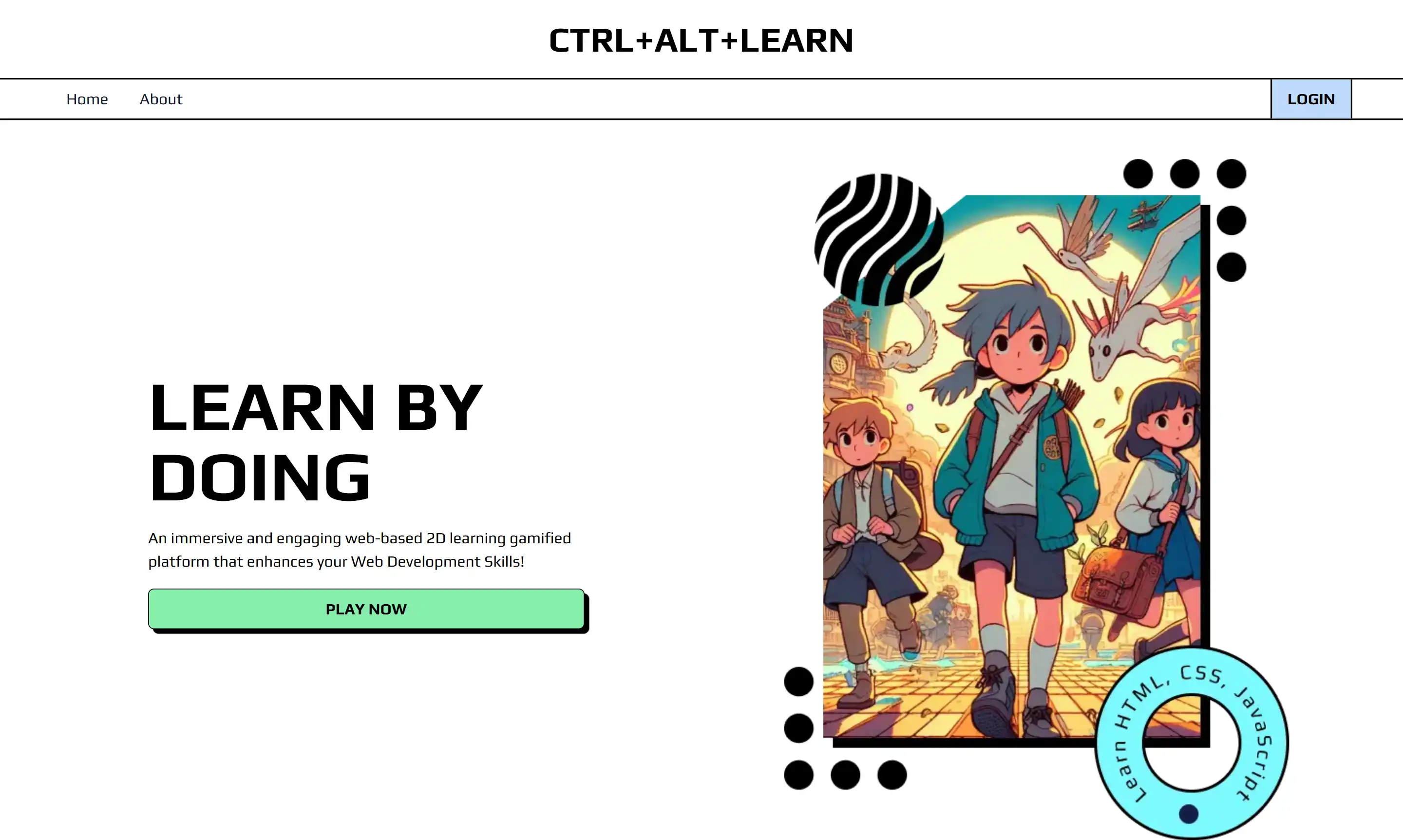 Ctrl + Alt + Learn: A web based 2D gamified learning platform