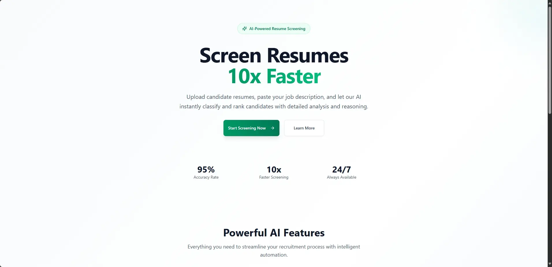 SmartCV Screener – AI Resume Screening for Recruiters