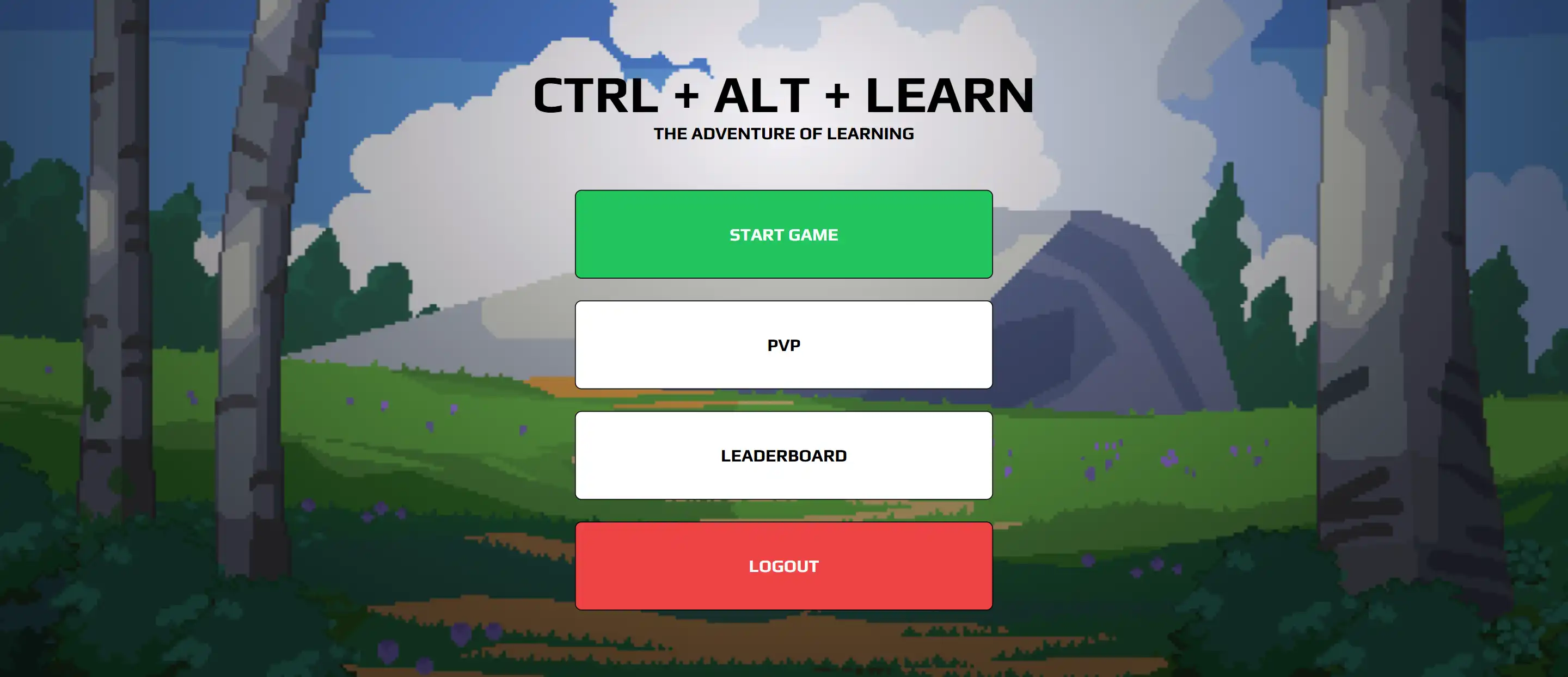 Ctrl + Alt + Learn: A web based 2D gamified learning platform