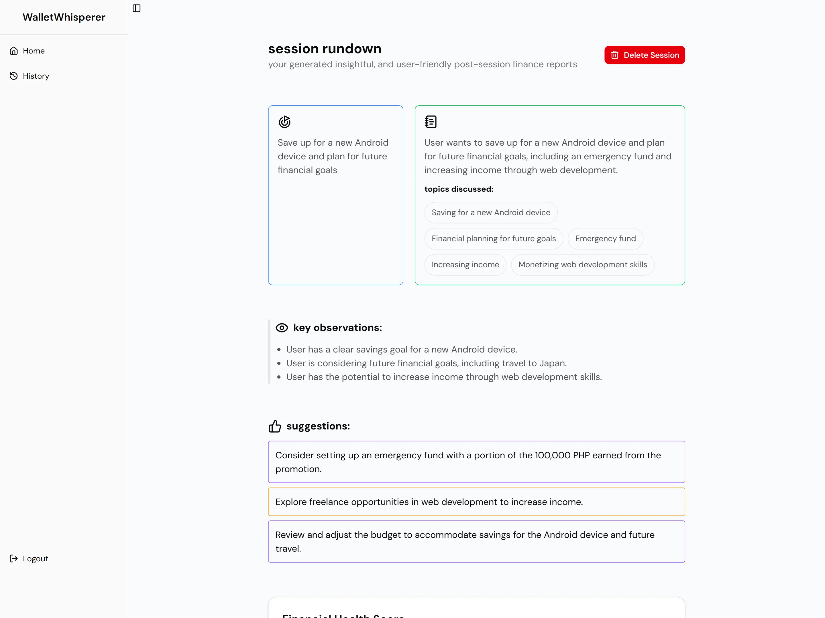 WalletWhisperer - AI-Powered Personal Finance Coach