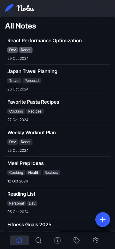Note Taking Application