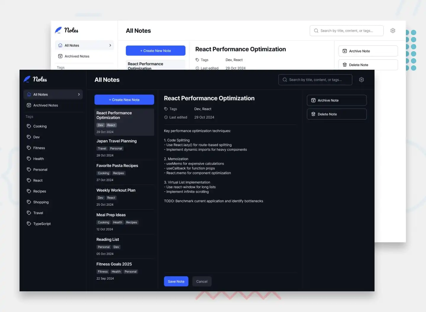 Note Taking Application